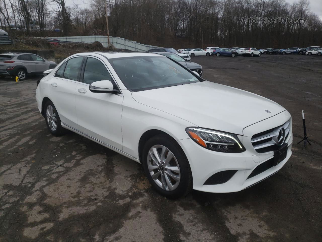 2019 Mercedes-benz C 300 4matic White vin: 55SWF8EB1KU312140