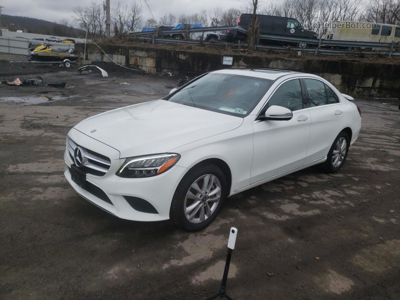 2019 Mercedes-benz C 300 4matic White vin: 55SWF8EB1KU312140