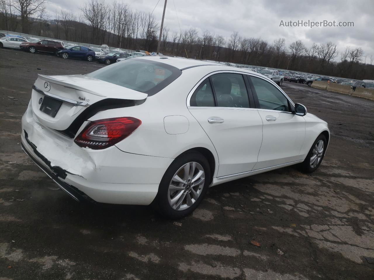 2019 Mercedes-benz C 300 4matic Белый vin: 55SWF8EB1KU312140