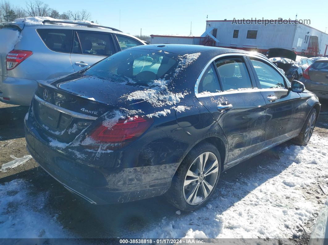 2019 Mercedes-benz C 300 4matic Синий vin: 55SWF8EB1KU321632