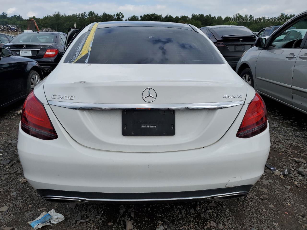 2019 Mercedes-benz C 300 4matic White vin: 55SWF8EB1KU322750