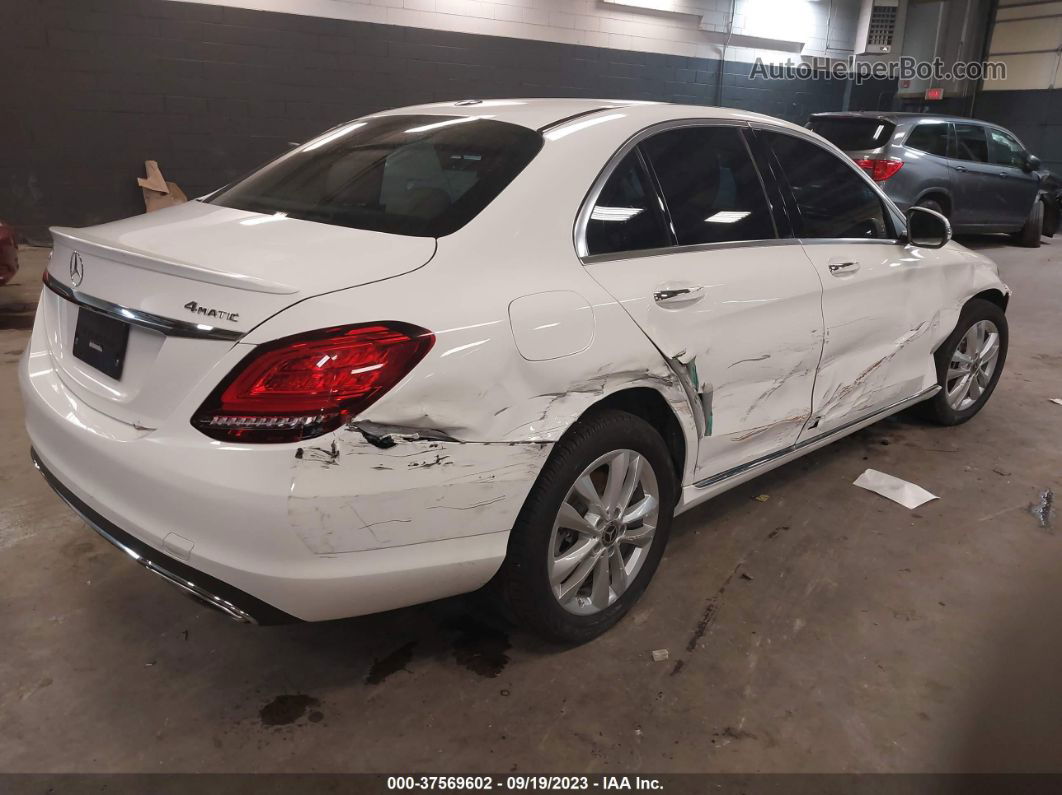 2019 Mercedes-benz C 300 4matic White vin: 55SWF8EB2KU287572