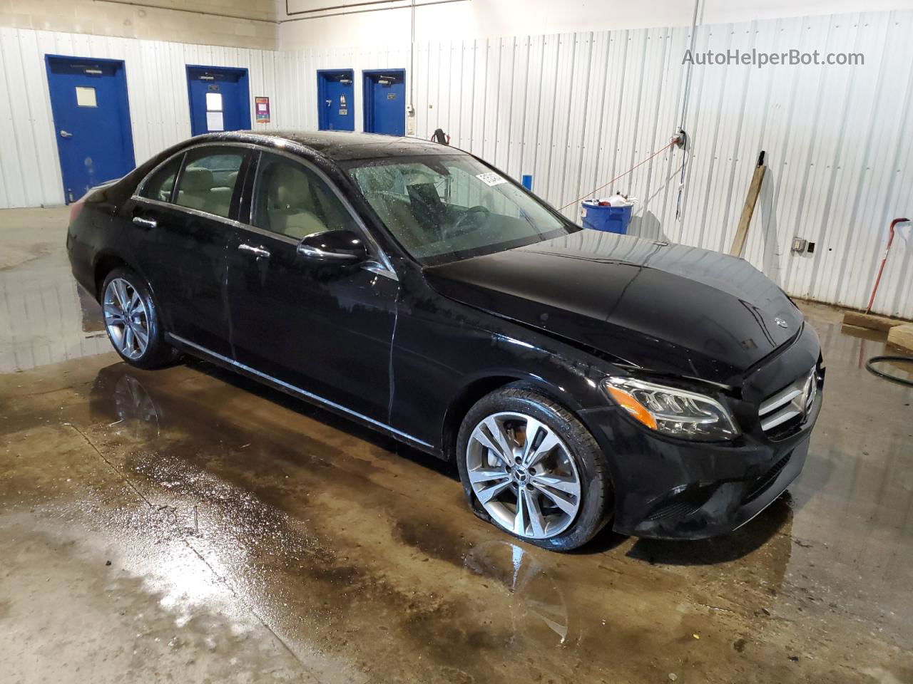 2019 Mercedes-benz C 300 4matic Black vin: 55SWF8EB2KU310803