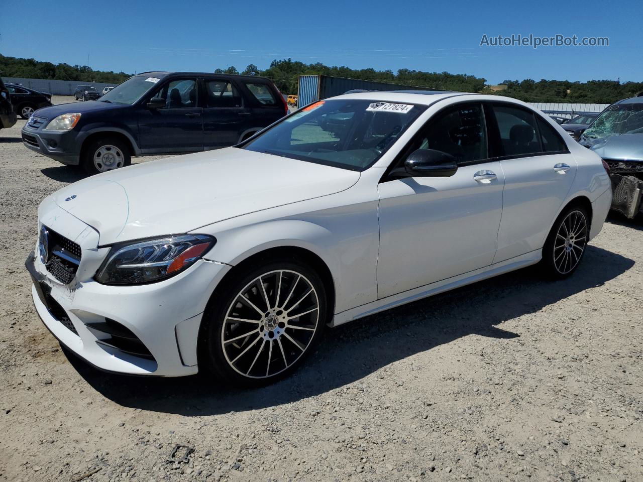 2019 Mercedes-benz C 300 4matic Белый vin: 55SWF8EB2KU311773