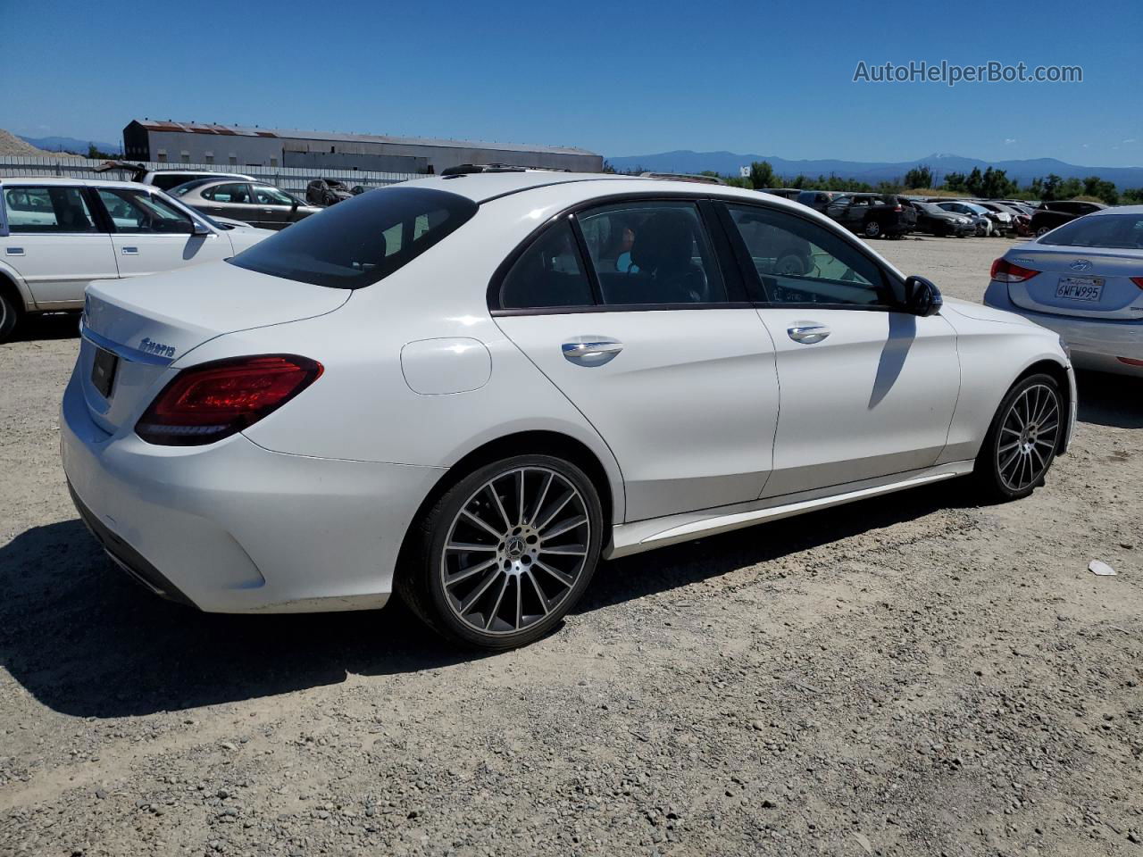 2019 Mercedes-benz C 300 4matic Белый vin: 55SWF8EB2KU311773