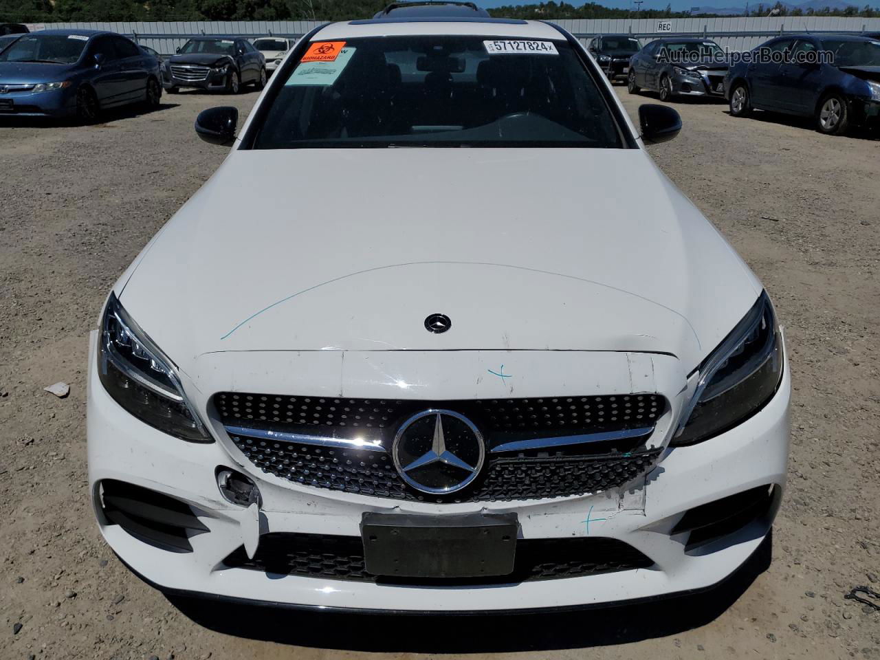 2019 Mercedes-benz C 300 4matic White vin: 55SWF8EB2KU311773