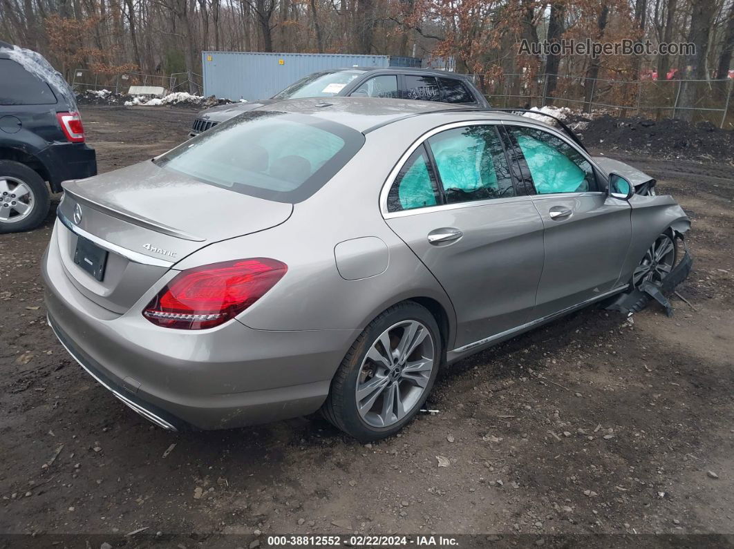 2019 Mercedes-benz C 300 4matic Серый vin: 55SWF8EB2KU320201