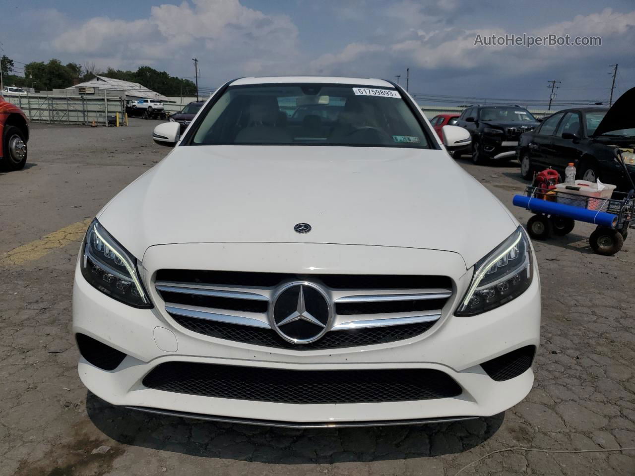 2019 Mercedes-benz C 300 4matic White vin: 55SWF8EB3KU288763