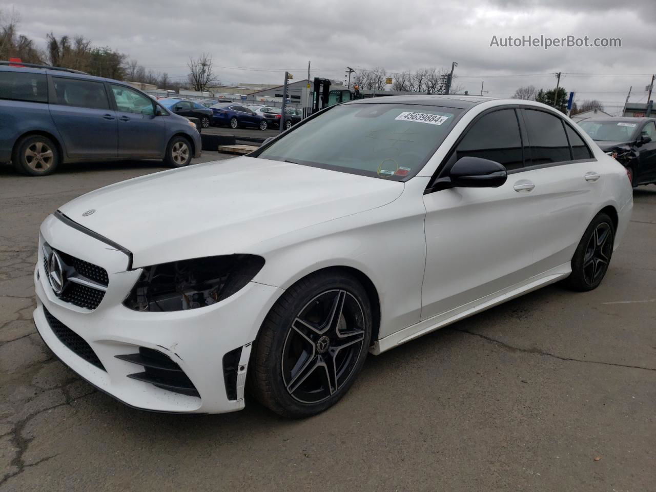 2019 Mercedes-benz C 300 4matic White vin: 55SWF8EB3KU290495