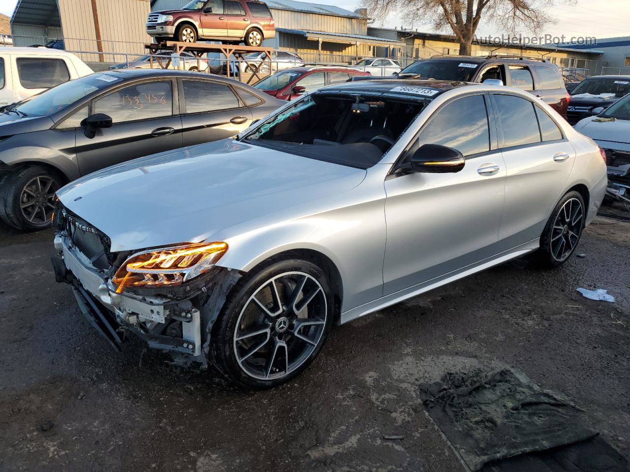 2019 Mercedes-benz C 300 4matic Silver vin: 55SWF8EB3KU296720