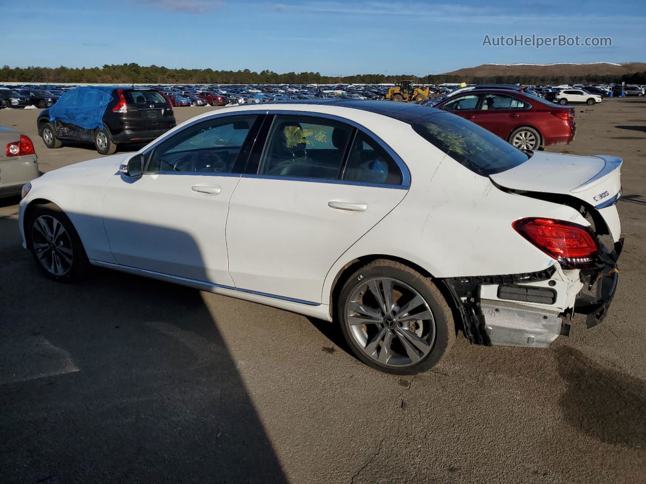 2019 Mercedes-benz C 300 4matic Белый vin: 55SWF8EB3KU304928