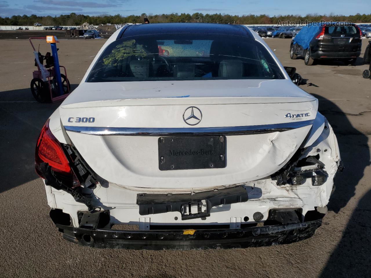 2019 Mercedes-benz C 300 4matic White vin: 55SWF8EB3KU304928