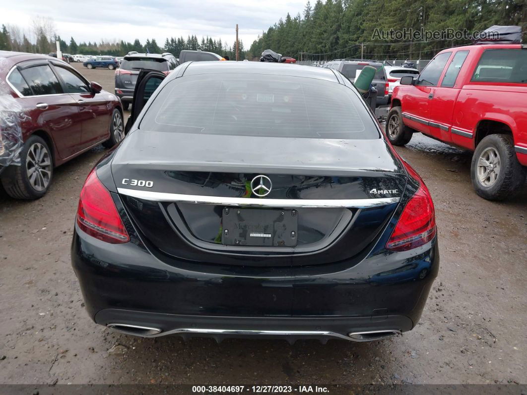 2019 Mercedes-benz C 300 4matic Black vin: 55SWF8EB3KU310843