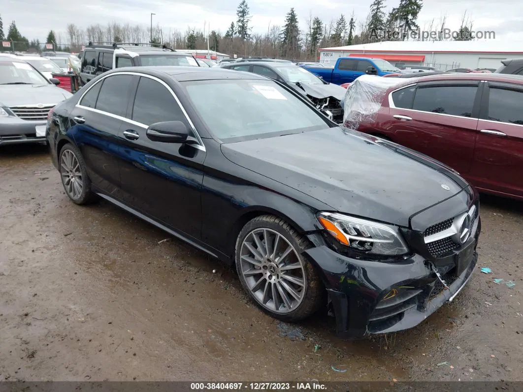 2019 Mercedes-benz C 300 4matic Black vin: 55SWF8EB3KU310843