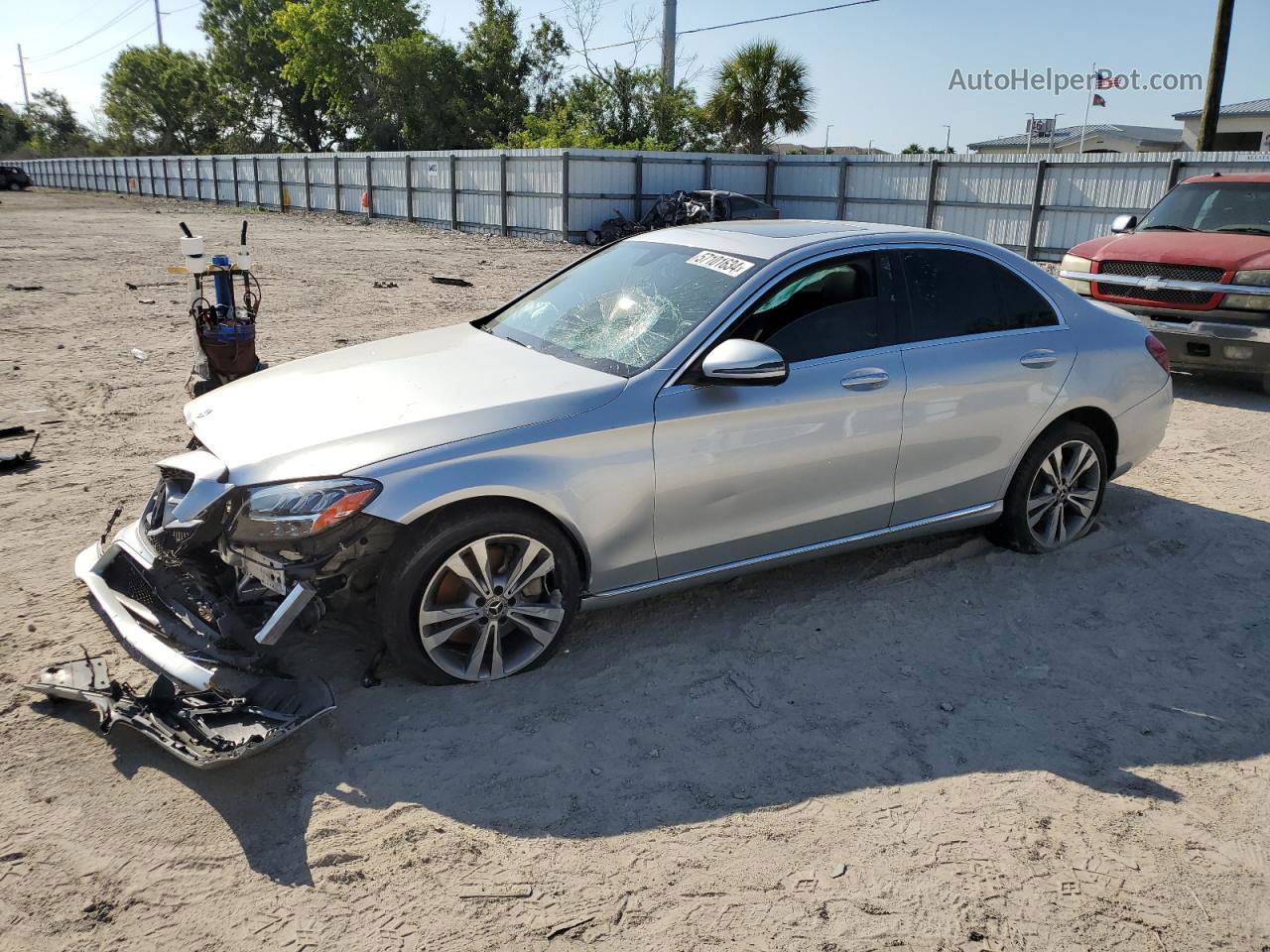 2019 Mercedes-benz C 300 4matic Silver vin: 55SWF8EB3KU319395