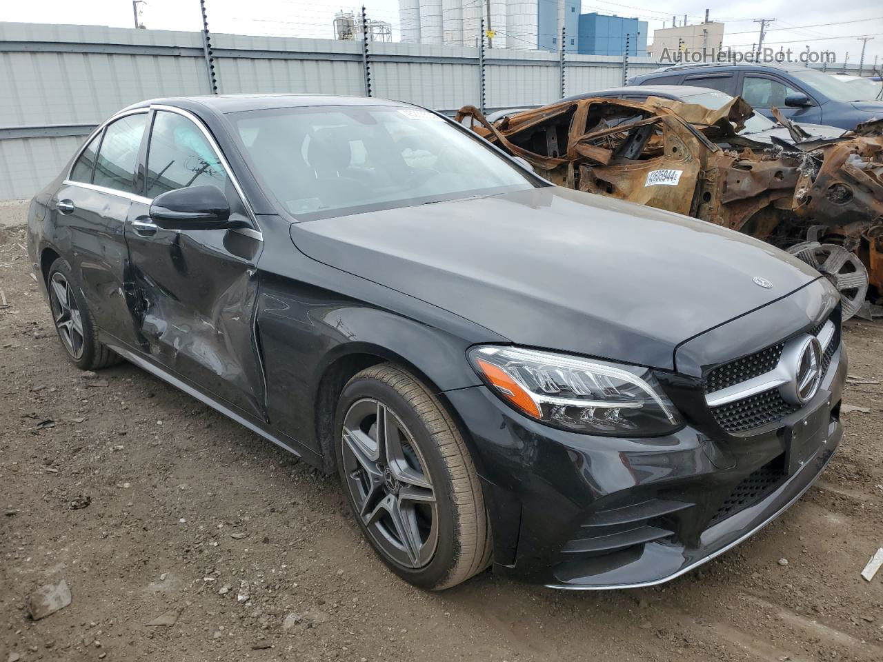 2019 Mercedes-benz C 300 4matic Black vin: 55SWF8EB3KU319882