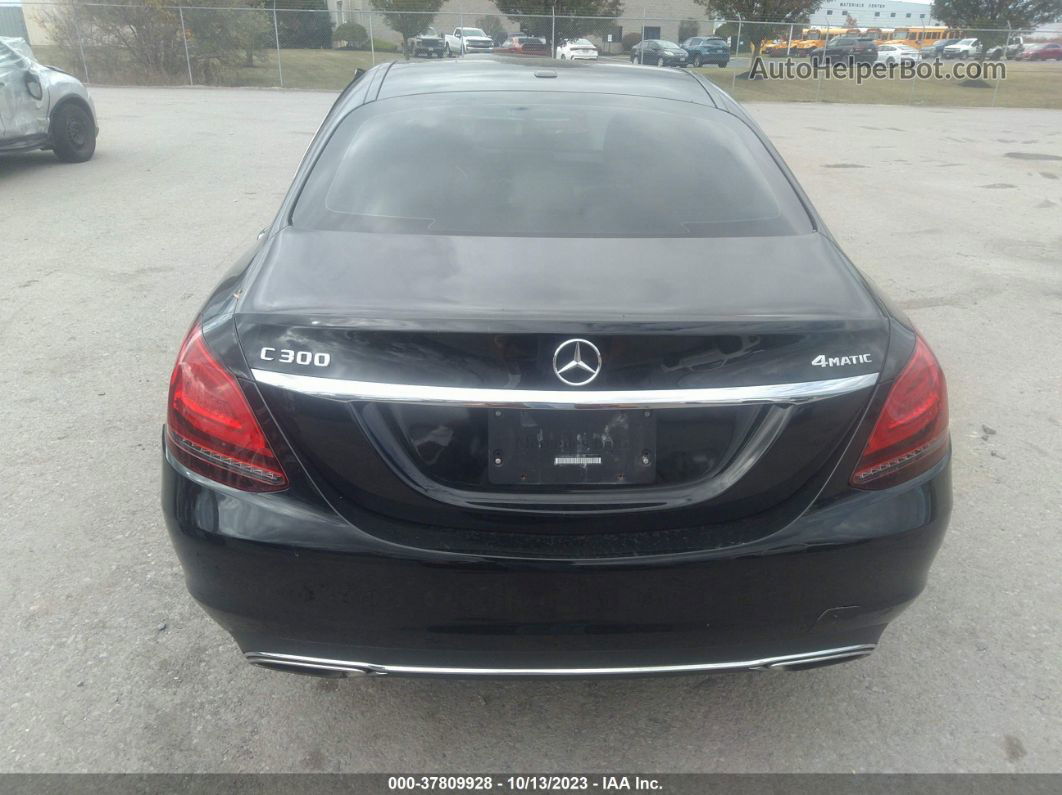 2019 Mercedes-benz C 300 4matic Black vin: 55SWF8EB4KU282759