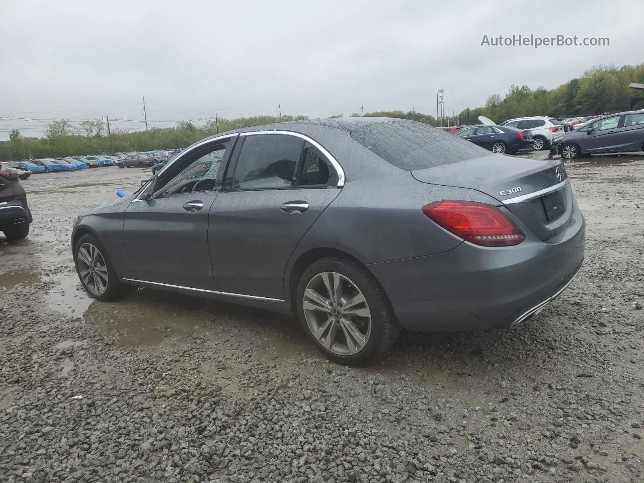 2019 Mercedes-benz C 300 4matic Серый vin: 55SWF8EB4KU285418