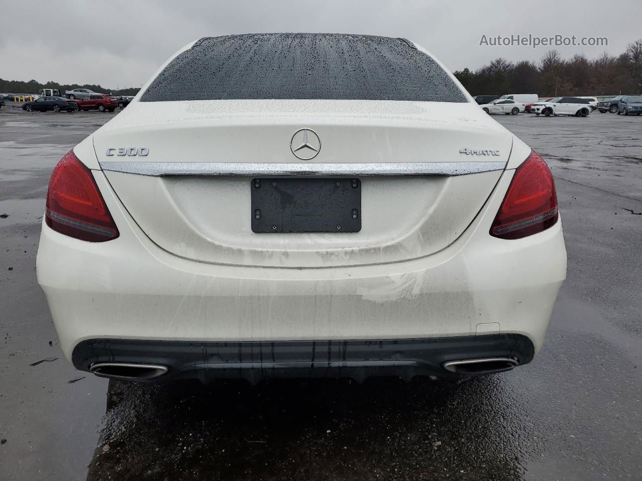 2019 Mercedes-benz C 300 4mat White vin: NY75020