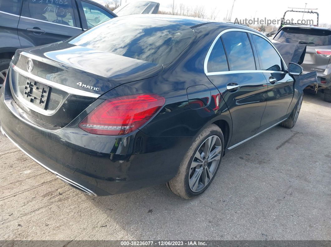 2019 Mercedes-benz C 300 4matic Black vin: 55SWF8EB4KU305361