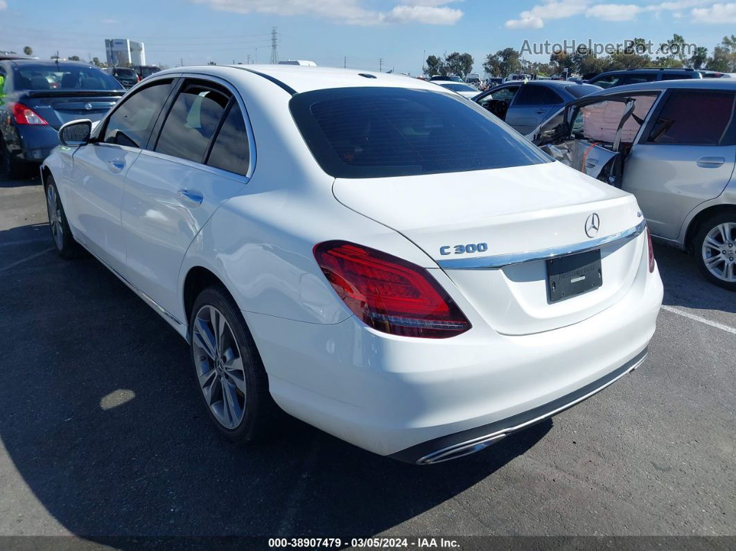 2019 Mercedes-benz C 300 4matic White vin: 55SWF8EB4KU307210