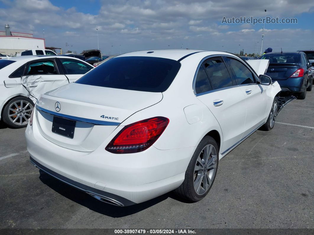 2019 Mercedes-benz C 300 4matic White vin: 55SWF8EB4KU307210