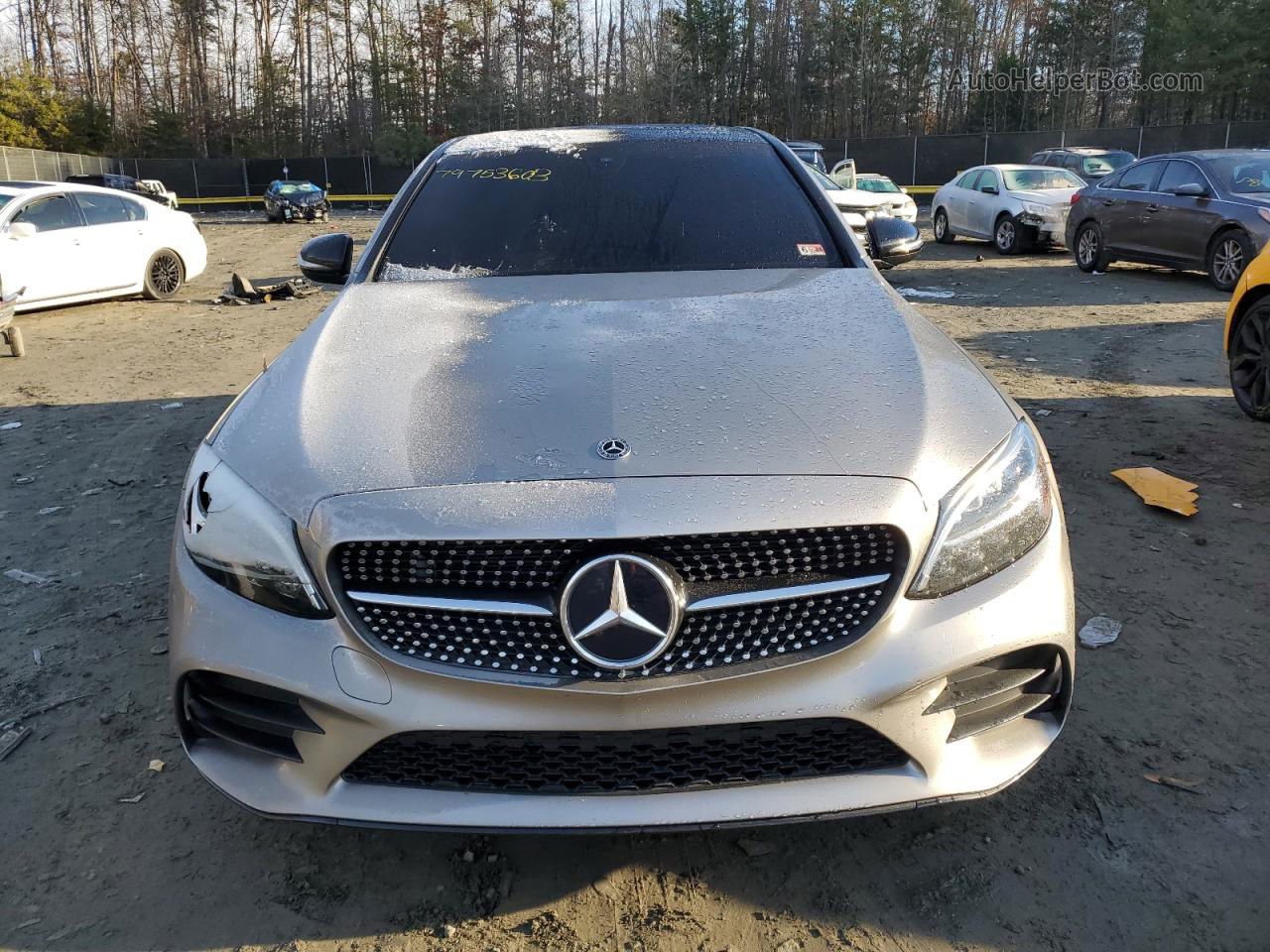 2019 Mercedes-benz C 300 4matic Silver vin: 55SWF8EB4KU320331