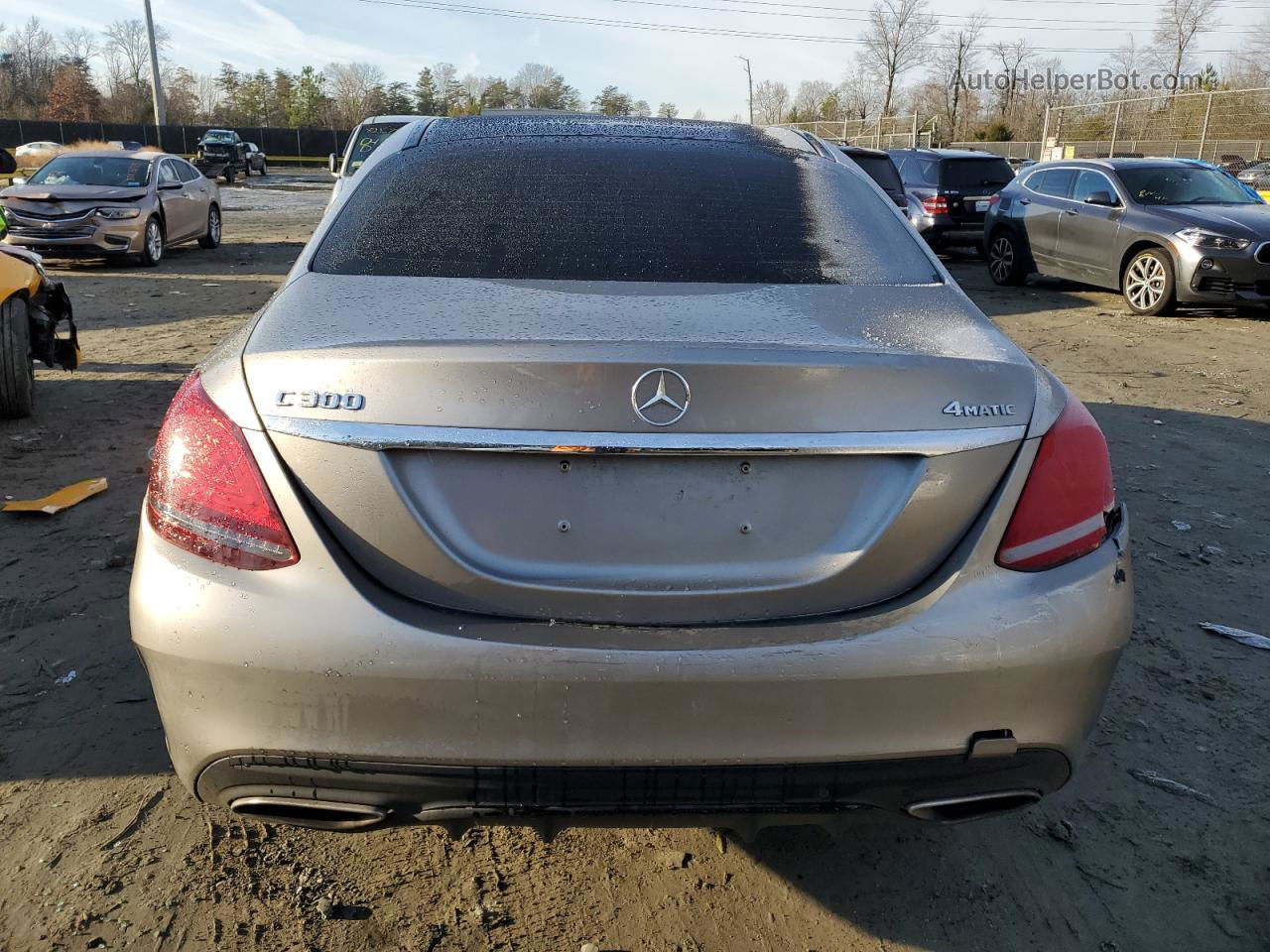 2019 Mercedes-benz C 300 4matic Silver vin: 55SWF8EB4KU320331