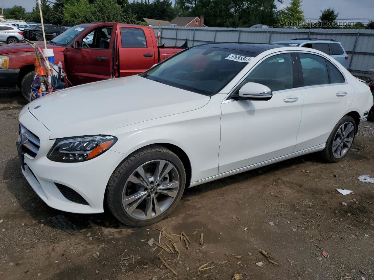 2019 Mercedes-benz C 300 4matic White vin: 55SWF8EB5KU304770