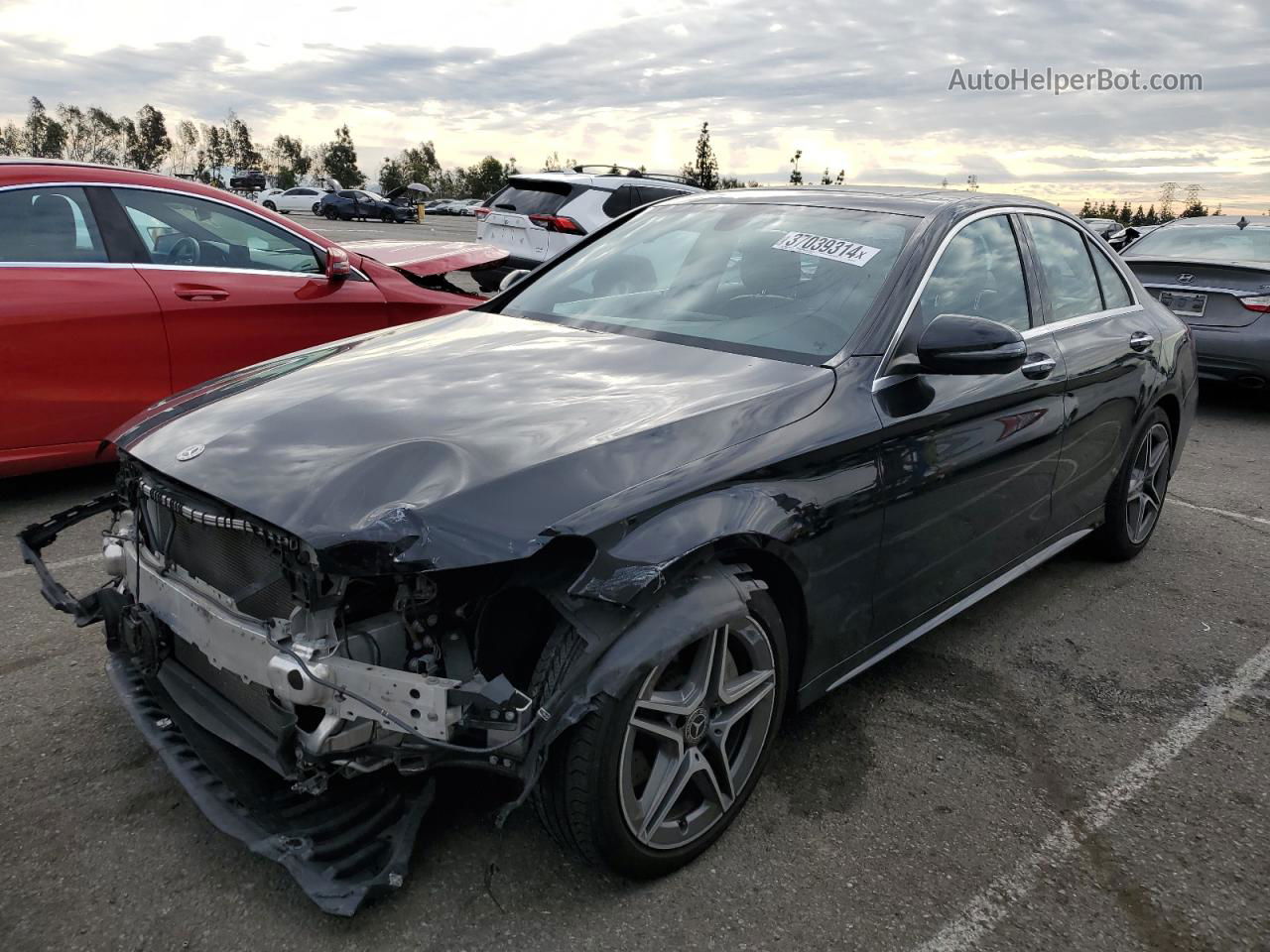 2019 Mercedes-benz C 300 4matic Черный vin: 55SWF8EB5KU305577