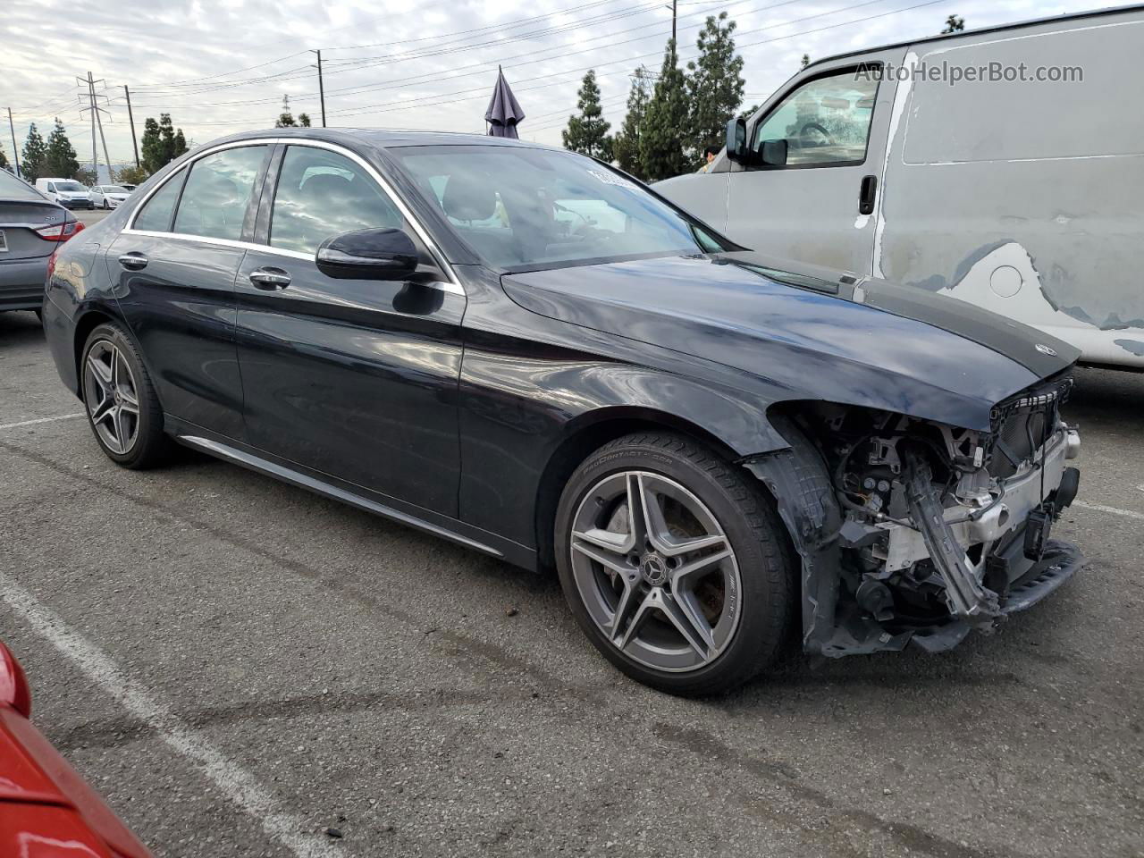 2019 Mercedes-benz C 300 4matic Black vin: 55SWF8EB5KU305577