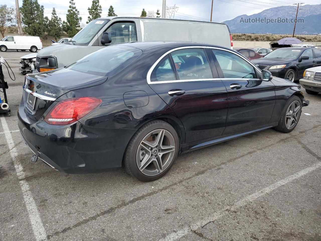 2019 Mercedes-benz C 300 4matic Black vin: 55SWF8EB5KU305577