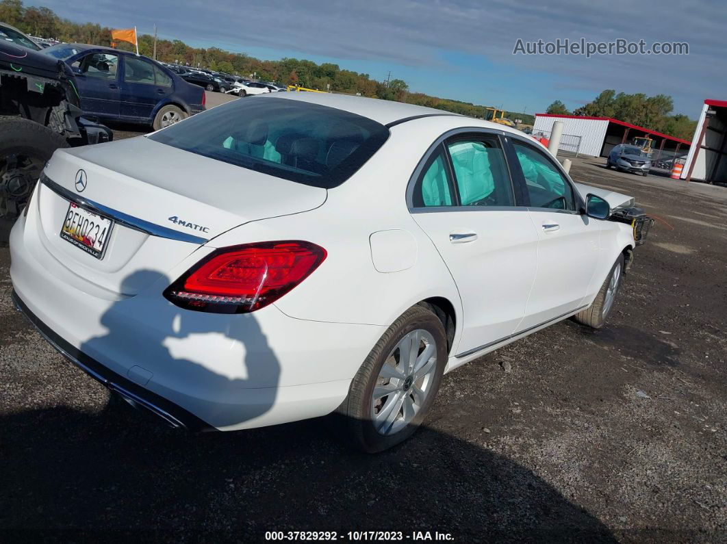 2019 Mercedes-benz C 300 4matic Белый vin: 55SWF8EB5KU320774