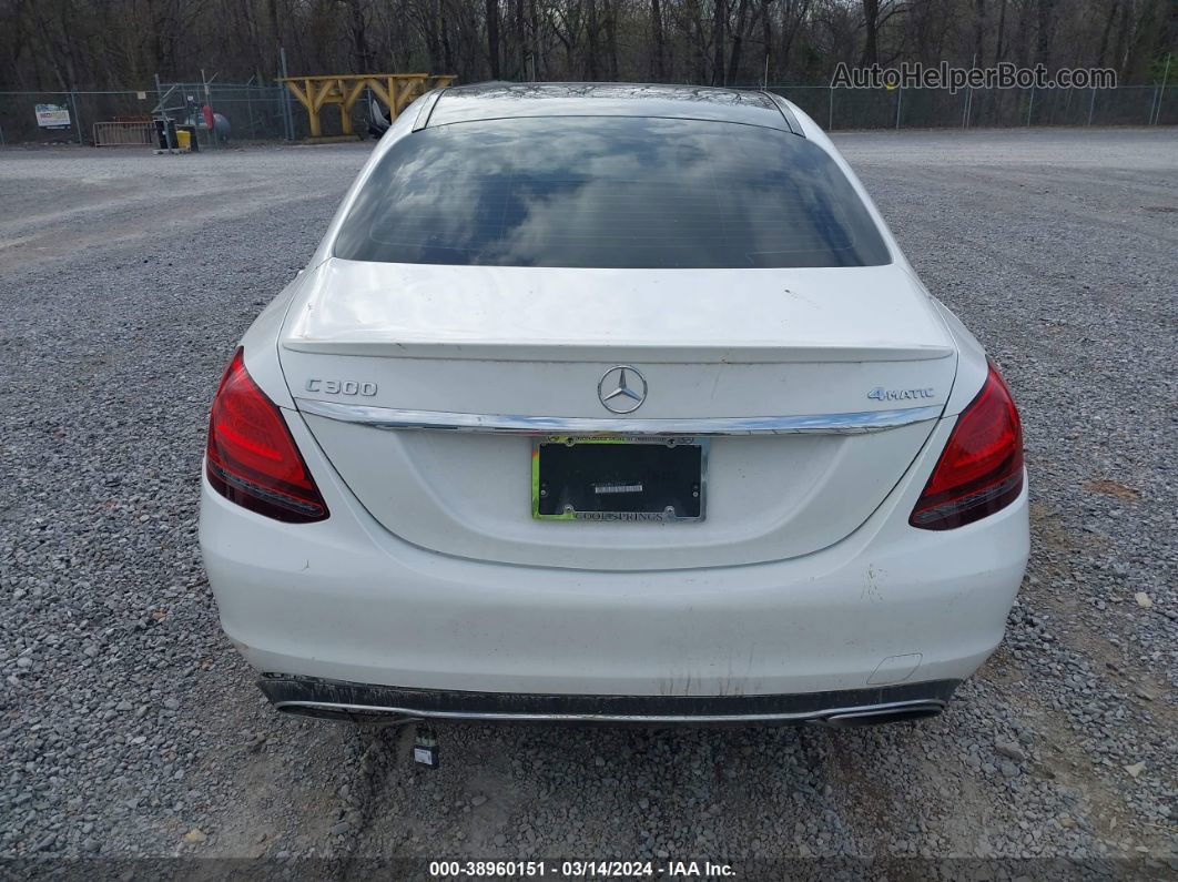 2019 Mercedes-benz C 300 4matic White vin: 55SWF8EB5KU322749