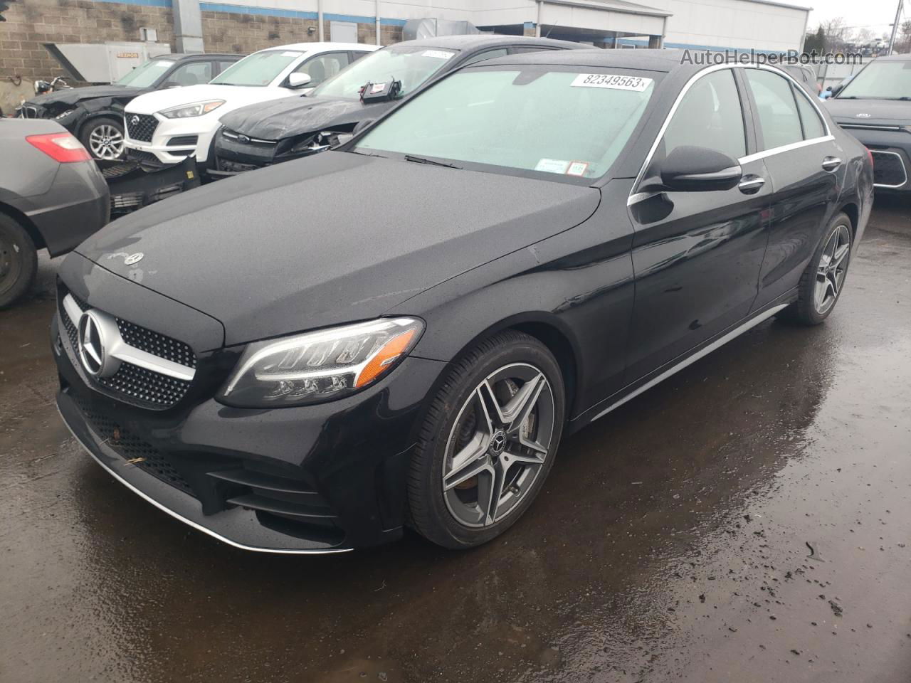 2019 Mercedes-benz C 300 4matic Черный vin: 55SWF8EB6KU291205