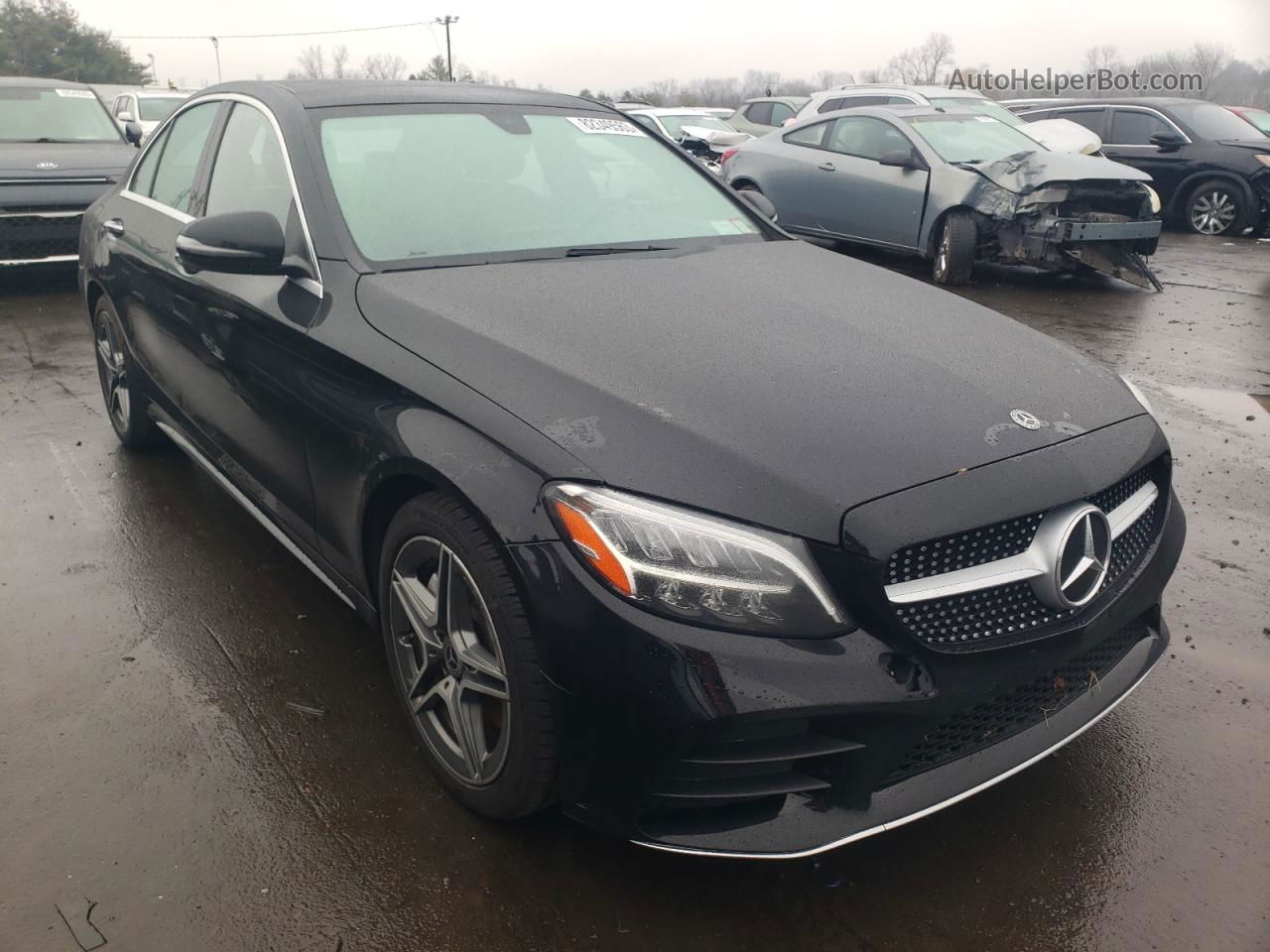 2019 Mercedes-benz C 300 4matic Black vin: 55SWF8EB6KU291205