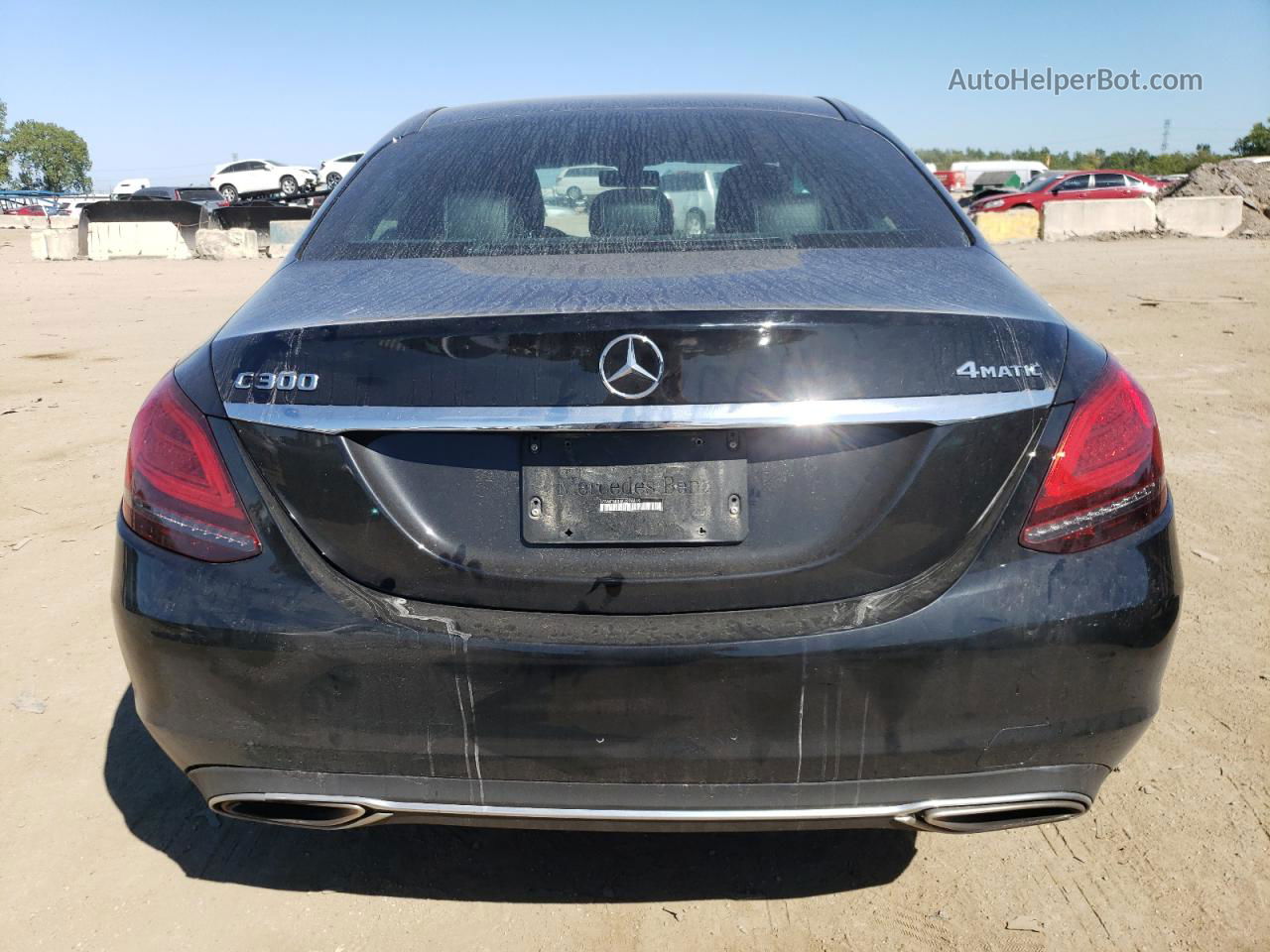 2019 Mercedes-benz C 300 4matic Черный vin: 55SWF8EB6KU296419