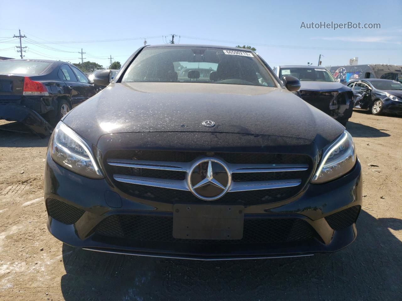 2019 Mercedes-benz C 300 4matic Black vin: 55SWF8EB6KU296419