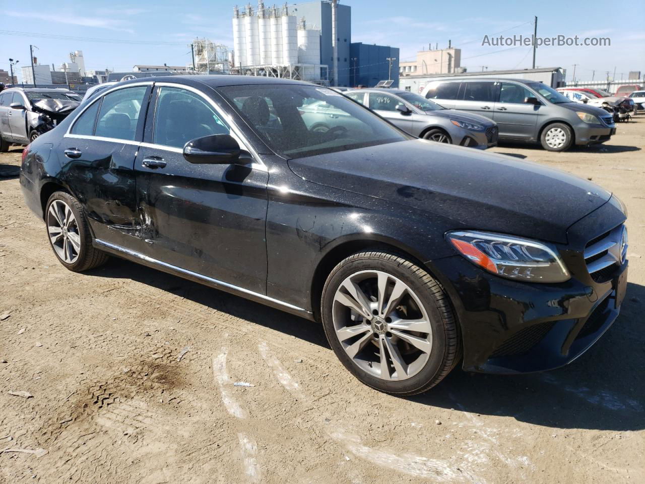 2019 Mercedes-benz C 300 4matic Черный vin: 55SWF8EB6KU296419