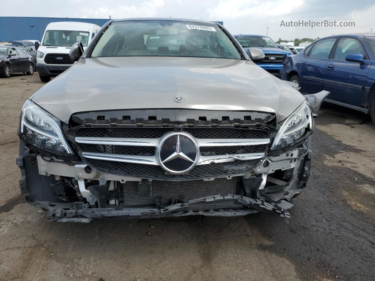 2019 Mercedes-benz C 300 4matic Серебряный vin: 55SWF8EB6KU298672