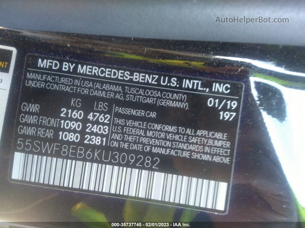 2019 Mercedes-benz C-class C 300 Черный vin: 55SWF8EB6KU309282