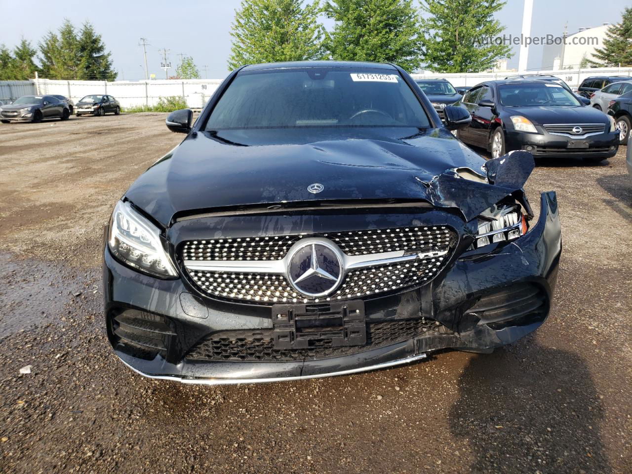 2019 Mercedes-benz C 300 4matic Black vin: 55SWF8EB6KU316779