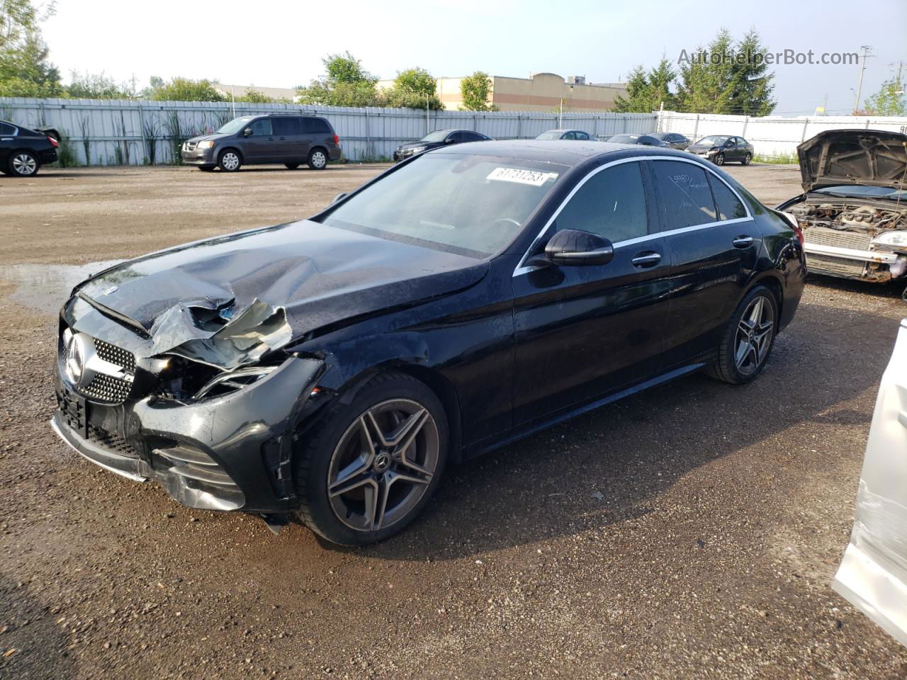 2019 Mercedes-benz C 300 4matic Black vin: 55SWF8EB6KU316779