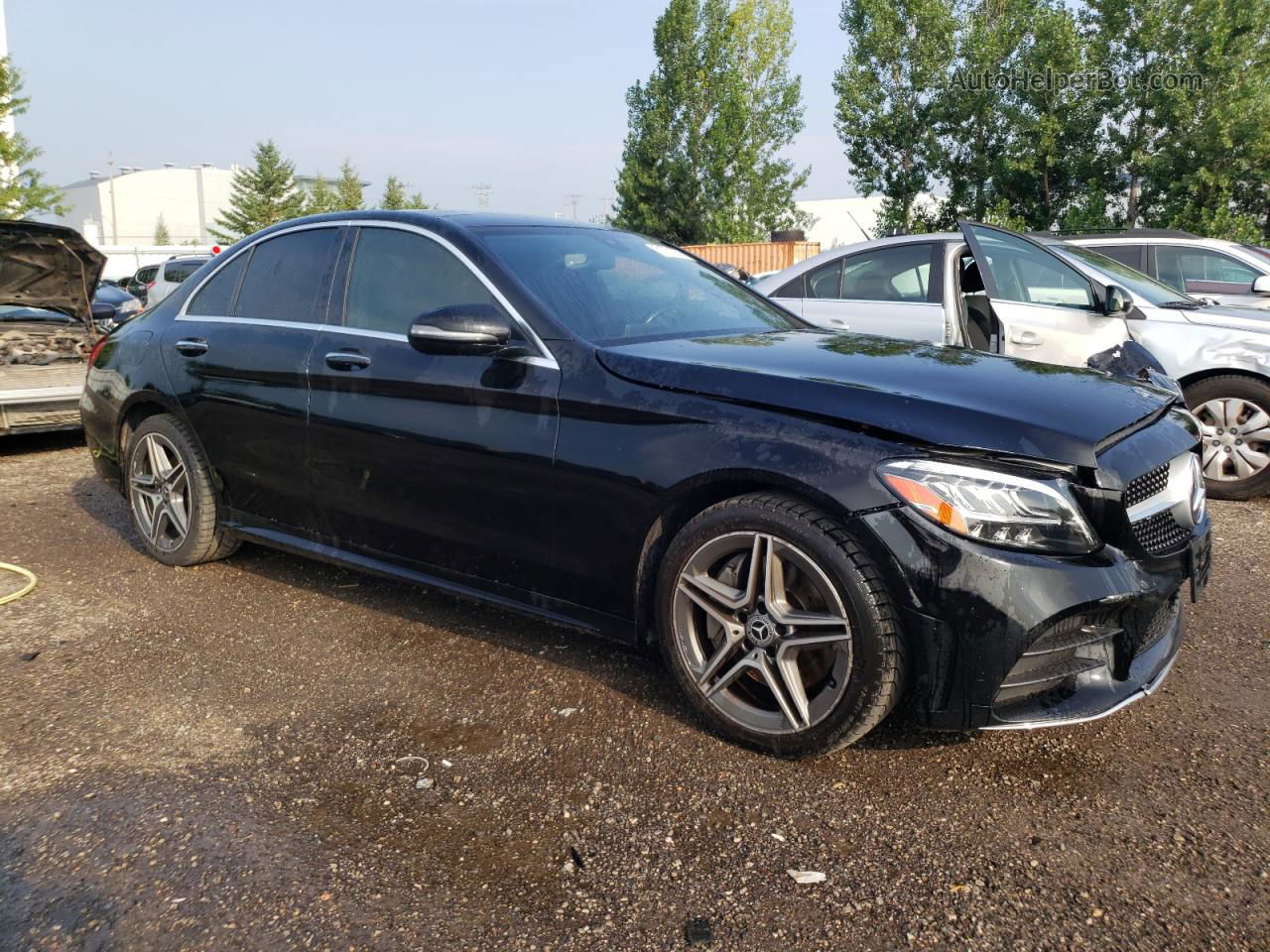 2019 Mercedes-benz C 300 4matic Черный vin: 55SWF8EB6KU316779