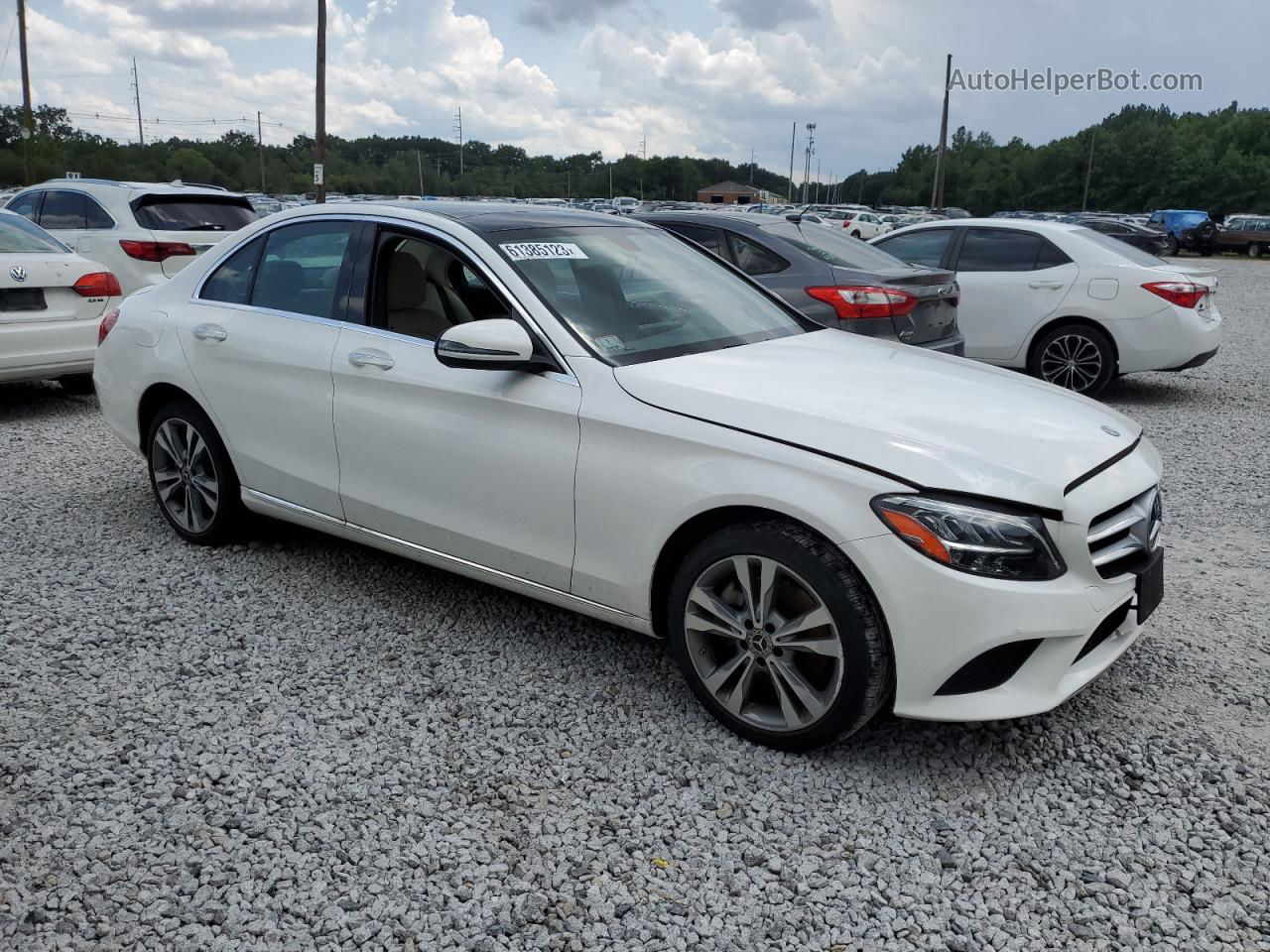 2019 Mercedes-benz C 300 4matic White vin: 55SWF8EB7KU290483