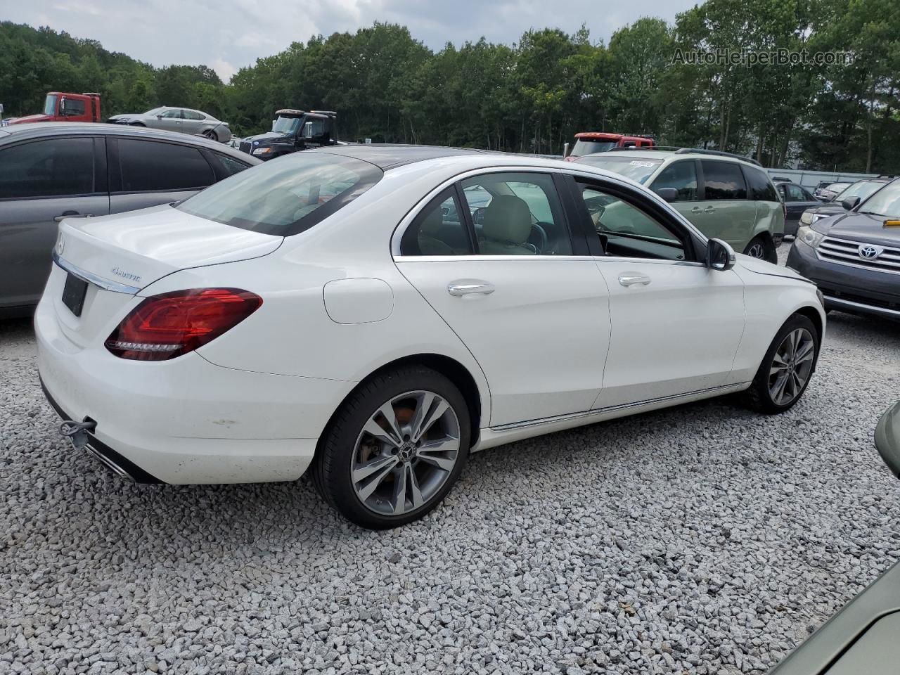 2019 Mercedes-benz C 300 4matic White vin: 55SWF8EB7KU290483