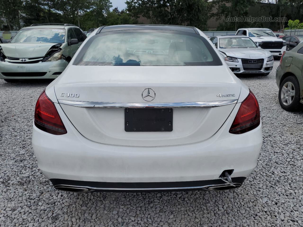 2019 Mercedes-benz C 300 4matic White vin: 55SWF8EB7KU290483