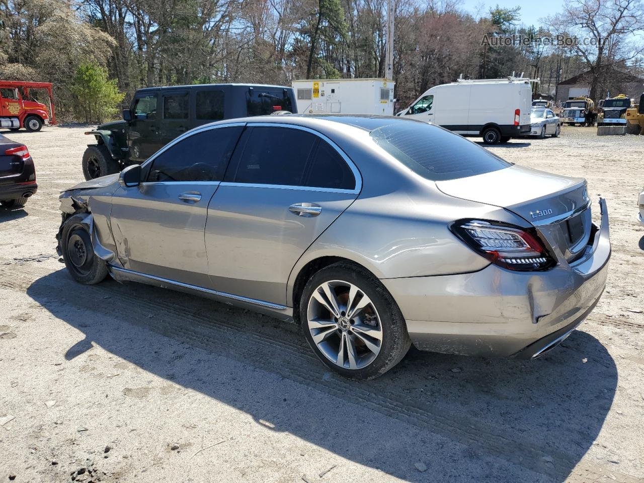 2019 Mercedes-benz C 300 4matic Серый vin: 55SWF8EB7KU304382