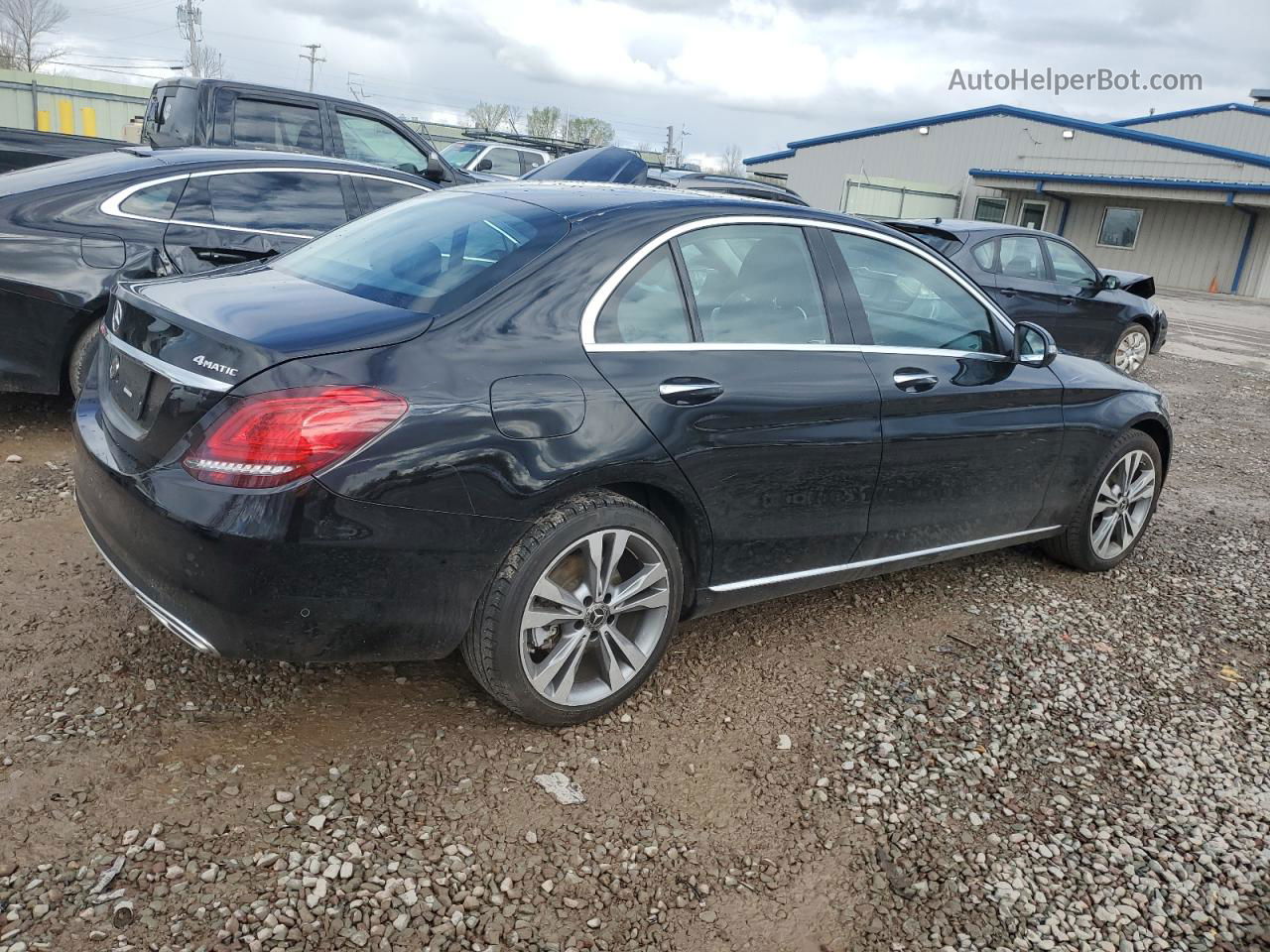 2019 Mercedes-benz C 300 4matic Black vin: 55SWF8EB7KU322039