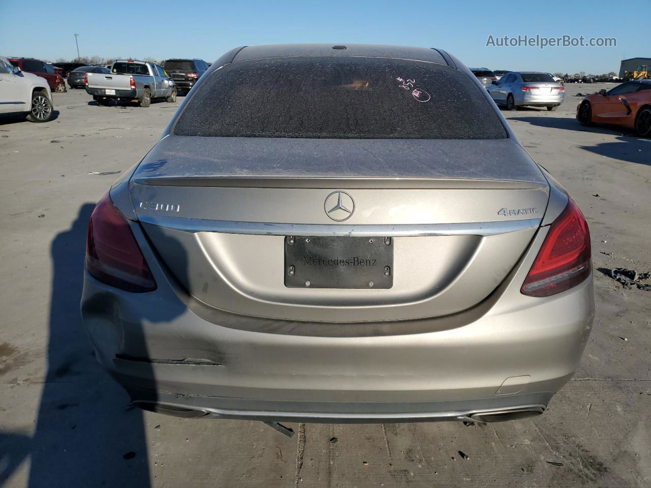 2019 Mercedes-benz C 300 4matic Gray vin: 55SWF8EB8KU286605